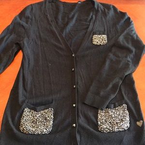 Beaded Pocket Cashmere Sweater Cardigan